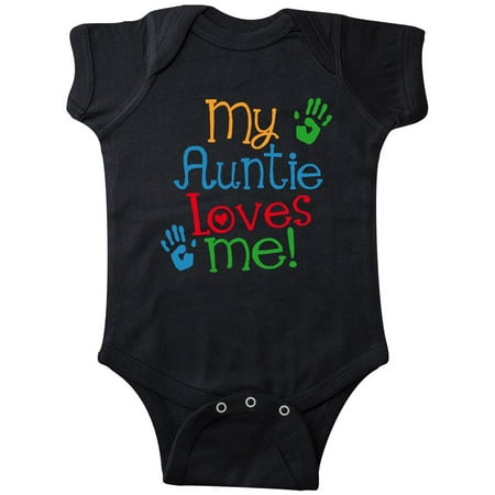 

Inktastic My Auntie Loves Me Nephew Gift Gift Baby Boy or Baby Girl Bodysuit
