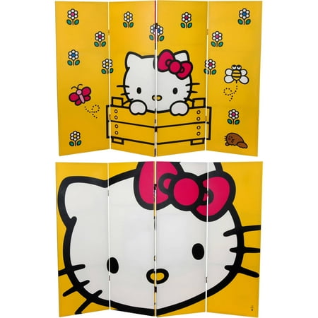 UPC 849527000007 product image for Double-Sided Hello Kitty Yellow Canvas Room Divider - 4-ft. Tall | upcitemdb.com