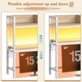thumbnail image 6 of SONGMY 45.2" Desk Shelf，2-Tier Adjustable Multipurpose Solid Wood Desktop Hutch Shelf，Countertop Storage Organizer Rack with 3 Desktop Display Rack for Dorm,Office Home,White, 6 of 8