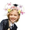 thumbnail image 3 of Girl's Graduation Photo Props Set Butterfly Floral Headband Academic Cap For Kids Celebration Fairy Flower Headpiece Hair Wreath, 3 of 5