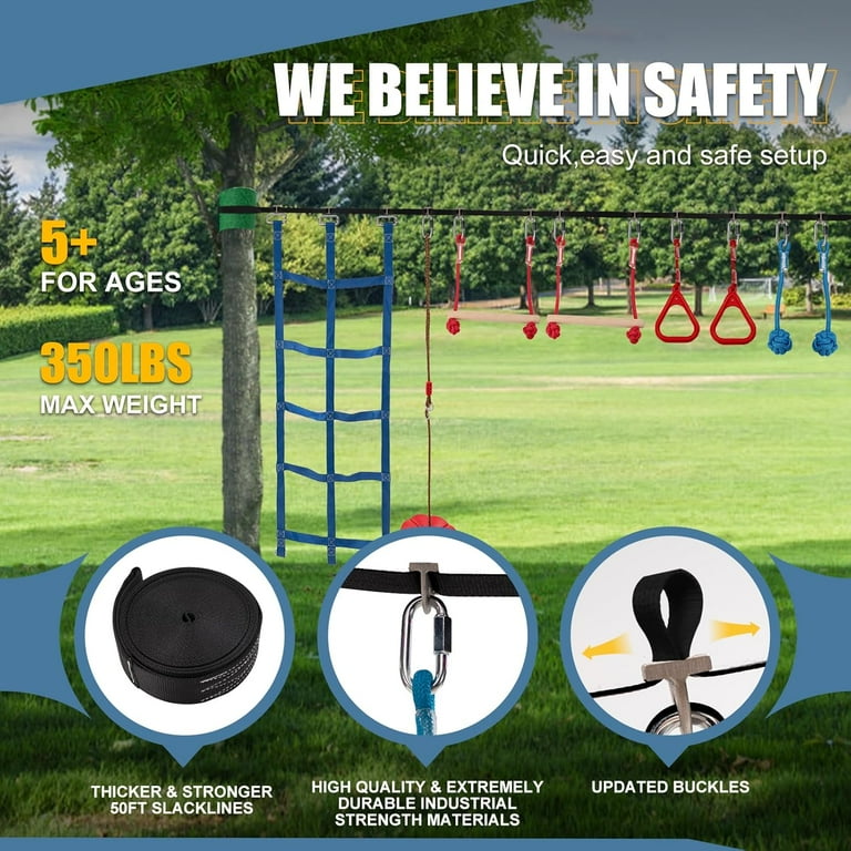 趣味・スポーツ・実用 SPORTS CHART14 OUTDOOR LIFE VEVOR Ninja Warrior Obstacle Course for Kids, 2 x 60 ft