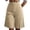 shorts 37#Khaki, variant on oqasdz Women's High Waisted Bermuda Dress Shorts Tailored Straight Leg Solid Color Work Shorts Business Summer Casual Office