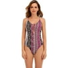 Lucky Brand Women's Boho Chic Printed One Piece Swimsuit Multicolor Size Large