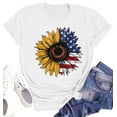 thumbnail image 5 of LAZYCHILD American Flag Shirt Womens 4th of July Shirts Sunflower Patriotic Tee Tops, 5 of 6
