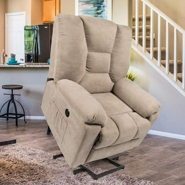 Microfiber Power Lift Electric Recliner Chair with Heated Vibration