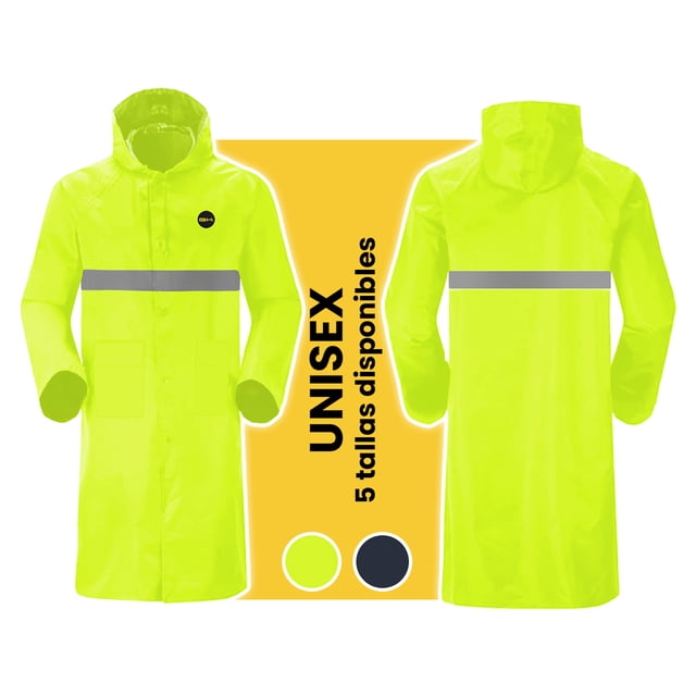 Impermeable Beckon unisex con reflejantes talla Extra Grande