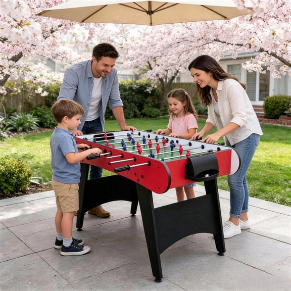 Jopath 48" Foosball Table,Children's Game Table,Table Games for Kids and Adults for Family Game Room Red