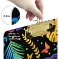 thumbnail image 3 of FMSHPON Tropical Leaves Monstera Leaf Butterflies Clipboard Hardboard Wood Nursing Clip Board and Pull for Standard A4 Letter 13x9 inches, 3 of 7
