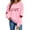 Pink, variant on FAWUUDO Womens Casual Heart Graphics Shirt Long Sleeve Pullover Loose Crewneck Cute Love Printed Sweatshirt Tops Black XL