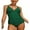 Green, variant on Alove Sexy V Neck Ruched One Piece Swimwear for Women Double Straps Bath Suit Monkini