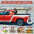 thumbnail image 5 of Steel Truck Ladder Rack 1000 LBS Capacity - Non-Drilling Full Size Truck Bed Rack for Full-Size Pickups, 45" - 66" Adjustable Width, Fits Kayaks/Surfboards/Lumber/Tent, 5 of 6