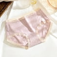 thumbnail image 3 of HVOBTTY Breathable Panties for Women, Womens Underwear, Fashion Women's Breathable Soft Stretch Panties Lace The Middle Waisted Briefs Purple, XXL, 3 of 5