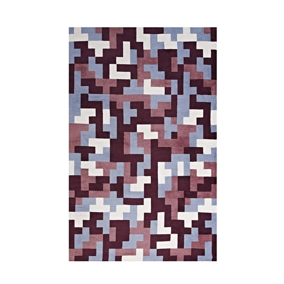 Modern Contemporary Urban Design Living Lounge Room Area Rug Runner Floor Carpet, Fabric, Multi Red