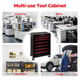 thumbnail image 2 of 7-Drawer Tool Chest Cabinet with Ball Bearing Drawer Slides,20"W Rolling Metal Tool Chest with 7 Drawers,Steel Tool Storage Box Organizer,Black, 2 of 8