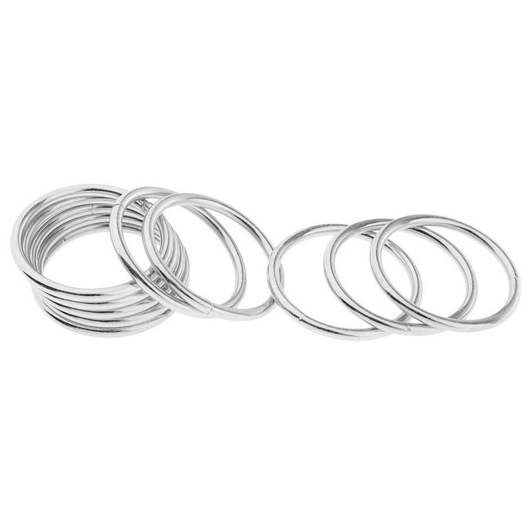  Silver Metal Rings for Crafts,Macrame Rings,Craft Rings,O Rings  Metal,Metal Circle,Small Metal O Rings Heavy Duty Round Ring for Bags Belts  Dog Leashes (38MM 100PCS)