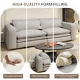 thumbnail image 6 of 93" King Size Sleeper Sofa with  Pull Out Couch Bed, 3 in 1 Folding Convertible with Chaise Lounge and 3 Seat Teddy Sofa Couches with 2 Lumbar Pillows for Living Room,Aprtment,  Light Grey, 6 of 9