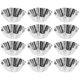 thumbnail image 1 of 12 moldes de acero inoxidable delicados y útiles para tartas, reutilizables, para cupcakes, muffins y cocina (plateados), 1 of 5