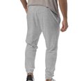 thumbnail image 3 of UKAP Men Sweatpants Elastic Waist Pants Drawstring Trousers Loose Summer Bottoms Light Gray L, 3 of 4