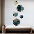 thumbnail image 3 of Designart "Marble Energy Metallic Circles IV" Abstract Marble Metal Wall Art Set of 5 Piece, 3 of 5