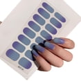thumbnail image 1 of 16 Pcs/Set Gradient Semi-Cured Gel Nail Strips Patch Waterproof Adhesive Wraps Full DIY, 1 of 8
