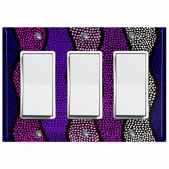 Metal Light Switch Plate Cover Colorful Safari African Tribal Art Pattern SFR025