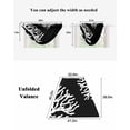 thumbnail image 6 of Waterfall Valances for Windows, Coral Black Kitchen Sheer Valance Curtains, Coastal White Ocean Marine Nautical Beach Rod Pocket Elegant Swag Valances for Living Room Bedroom, 47.2"x38.5", 2 Panel, 6 of 8