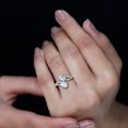 thumbnail image 4 of Rosec Jewels 2 Stone Diamond Ring - Bypass Engagement Ring (Oval and Pear Lab Grown Diamond), 10K Yellow Gold, US 3.00, 4 of 6