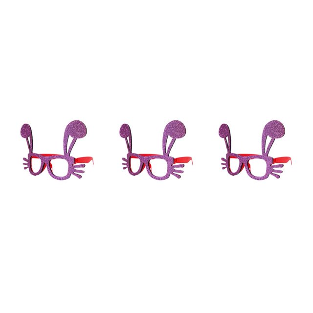 Qarigey Gafas de Pascua con purpurina, juego de disfraces, marcos de anteojos de plástico para cumpleaños, accesorios de decoración para Type1 NO1