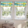 thumbnail image 2 of LALILO Kitchen Curtain Valance Surf Board Sandy Beach Rod Pocket Window Curtain 52"x 18" Set of 2, 2 of 5