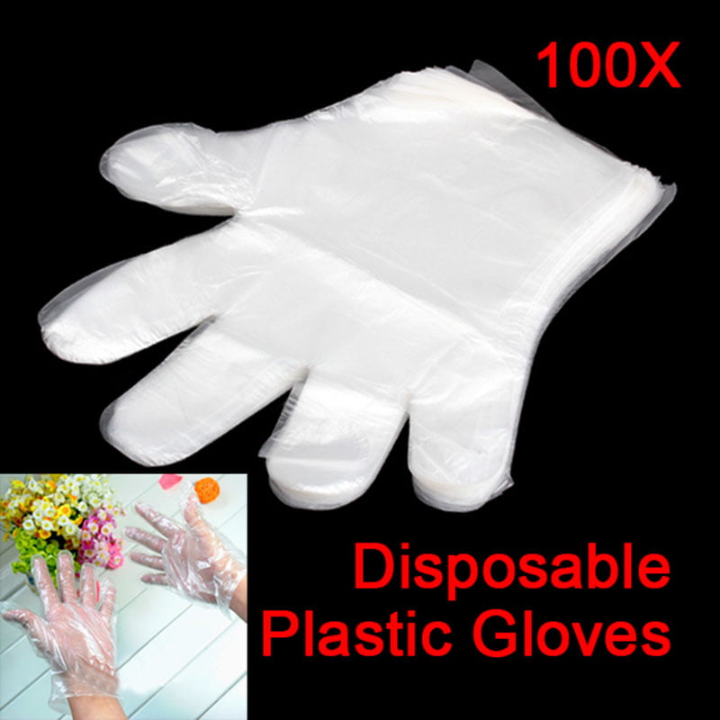 100/Set Hot Disposable PE Garden Home Restaurant BBQ Plastic Multifuction Gloves 