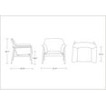 thumbnail image 2 of Manhattan Comfort Miller Fabric Accent Chair in Gray/Walnut (Set of 2), 2 of 2