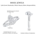 thumbnail image 5 of Rosec Jewels - Lab Grown Diamond Teardrop Wedding Ring Set - 4X6 mm Pear Shape - EF-VS Grade, 10K White Gold, US 8.50, 5 of 6