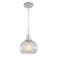 thumbnail image 4 of Woodbridge Lighting Austin 1-Light Glass Mini-Pendant in Bronze/Clear Seedy, 4 of 5