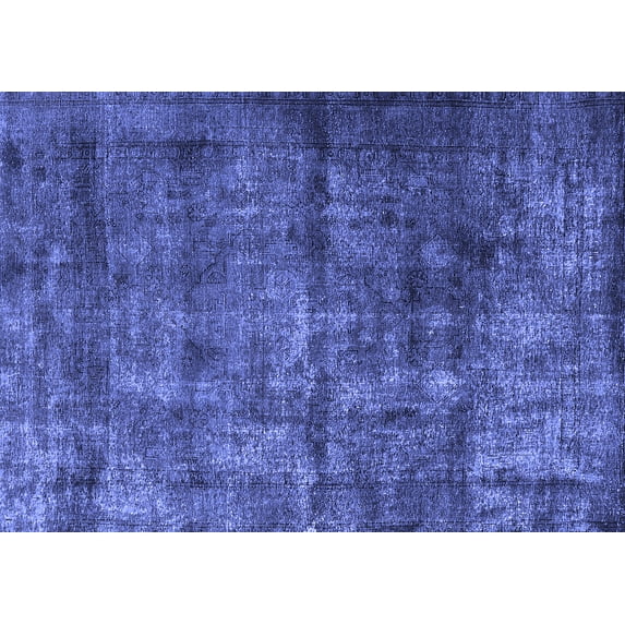 Ahgly Company Indoor Rectangle Oriental Blue Industrial Area Rugs, 2' x 4'