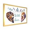 thumbnail image 2 of Designart 'Hearted Shaped Feathers With Love' Traditional Framed Art Print, 2 of 4