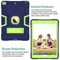 thumbnail image 2 of For Apple iPhone Pro 11 inch 2020 / A2068 / A2228 / A2230 / A2231 Dual Layer Protective Shockproof Kickstand with Pen Holder Heavy Duty Case Cover Blue/Green, 2 of 7
