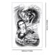 thumbnail image 3 of Arte falso tatuaje Buda estatua cuerpo grande tatuaje dragón pez para niños niñas amante Tmvgtek Libre de BPA, 3 of 3