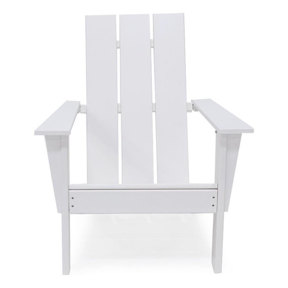 LuXeo Arcadia White HDPE Outdoor Adirondack Chair ( Single)