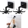 thumbnail image 1 of Kitchen Utensil Hook 360° Rotation Kitchen Utensil Hooks with 6 Hooks 2 Pieces Fixing No Drilling Kitchen Rack Hanging Storage, 1 of 5
