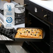 Mainstays 6 Piece Non-Stick Carbon Steel Bakeware Set with Cake, Muffin, Cookie and Loaf Pans, Gray