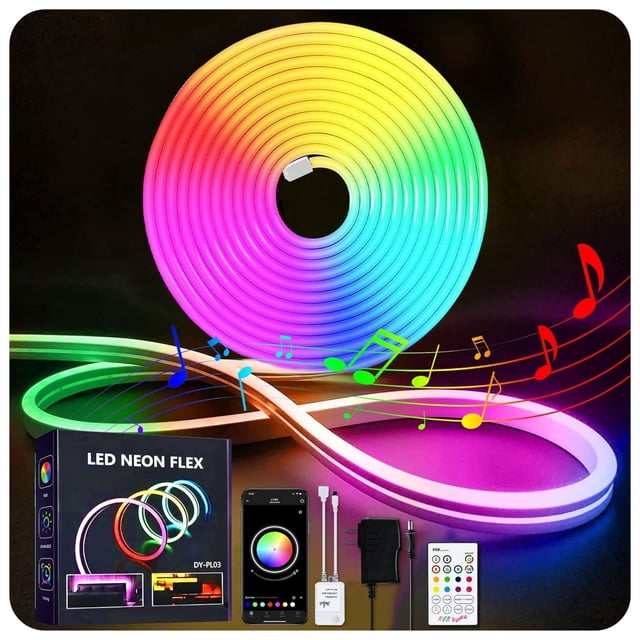 Tira LED NEON FLEX LUXVI 5M RGB BLUETOOTH SMART
