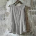 thumbnail image 5 of SwiftWear Women's Summer Ruffle V Neck Tank Top Cotton Linen Blend Cami Sleeveless Cute Top for Casual Everyday Wear​, 5 of 6