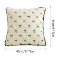 thumbnail image 3 of Bowknot Plushs Pillowcase Floating Window Bedside Sofa Pillow Cushion Christmas Pillowcase With Lock Edges Size Is 17.72x17.72 Inches, 3 of 6