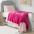 thumbnail image 4 of The Sheet Lab Solid Plush Microfiber Throw Blanket, Hot Pink, 50" x 70", 4 of 6