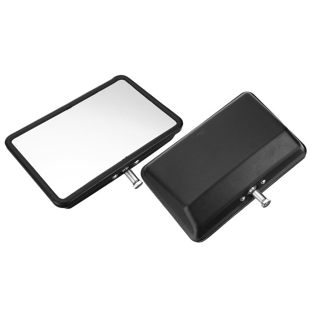 2x retrovisores de coche retro espejo de ala de coche negro Afortunado Sencillez