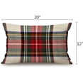 thumbnail image 2 of Pillow Covers Plaid 12" x 20" Farmhouse Rustic Décor Lumbar Pillow Covers Scottish Tartan Red and White Pattern Symmetric Housewarming Gifts Family Room Décor, 2 of 6