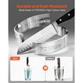 thumbnail image 4 of KFFKFF Kitchen Knife Set with Block and Sharpener, 15 Piece High Carbon Stainless Steel Sharp Knife Set, Kitchen Cutlery with Crack-Resistant Handle, Sharpening Rod and Wooden Block, 4 of 9