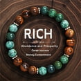 thumbnail image 2 of Healing Bracelet for Women & Men - Natural Stone Beaded Wealth Success Bracelet with Pyrite, Aventurine, Tiger Eye, Citrine for Prosperity, Anxiety Relief & Spiritual Gifts, 2 of 5