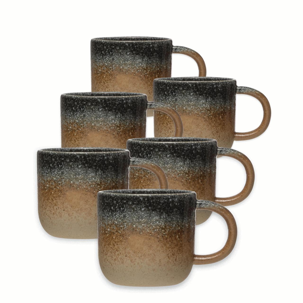 Bloomingville 12 oz. Porcelain Mug with Reactive Glaze Finish (Set of 6