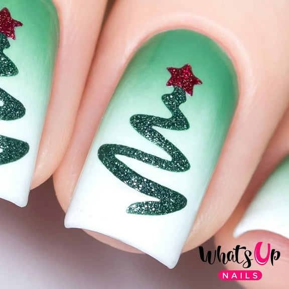Whats Up Nails - Ribbon Tree Vinyl Stencils Nail Art Design